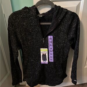 Eddie Bauer Black Marled Full-Zip Hoodie